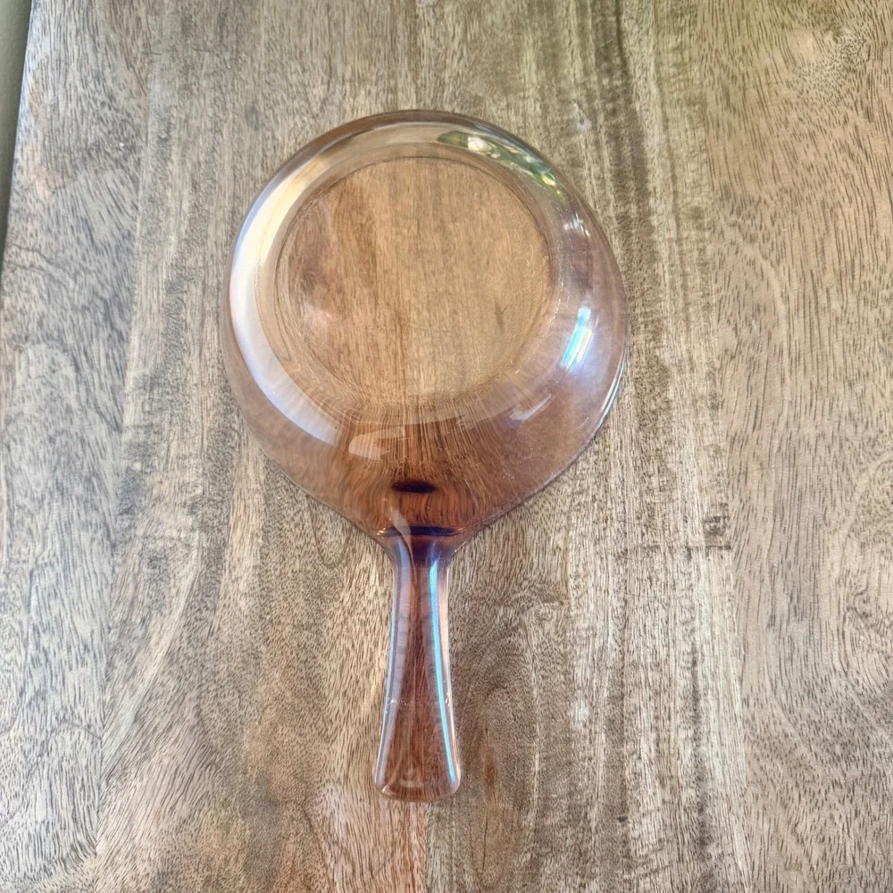 Visions Corning Saucepan Skillet Amber Glass 6